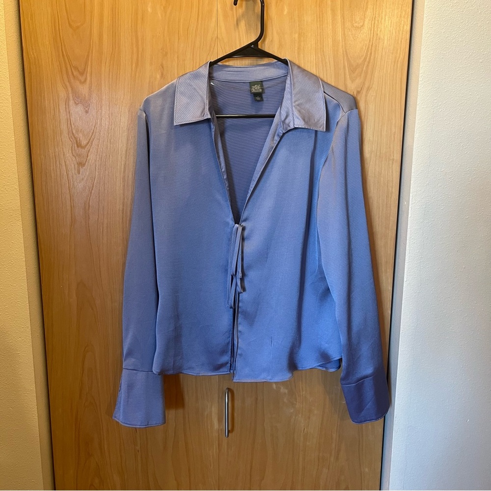 Wild Fable Light Blue/ Purple Textured Shirt